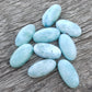 AAA+ QUALITY NATURAL LARIMAR BIG OVAL SHAPE CABOCHON FLAT BACK CALIBRATED BEDA SHAPE GEMSTONES, ALL SIZES AVAILABLE