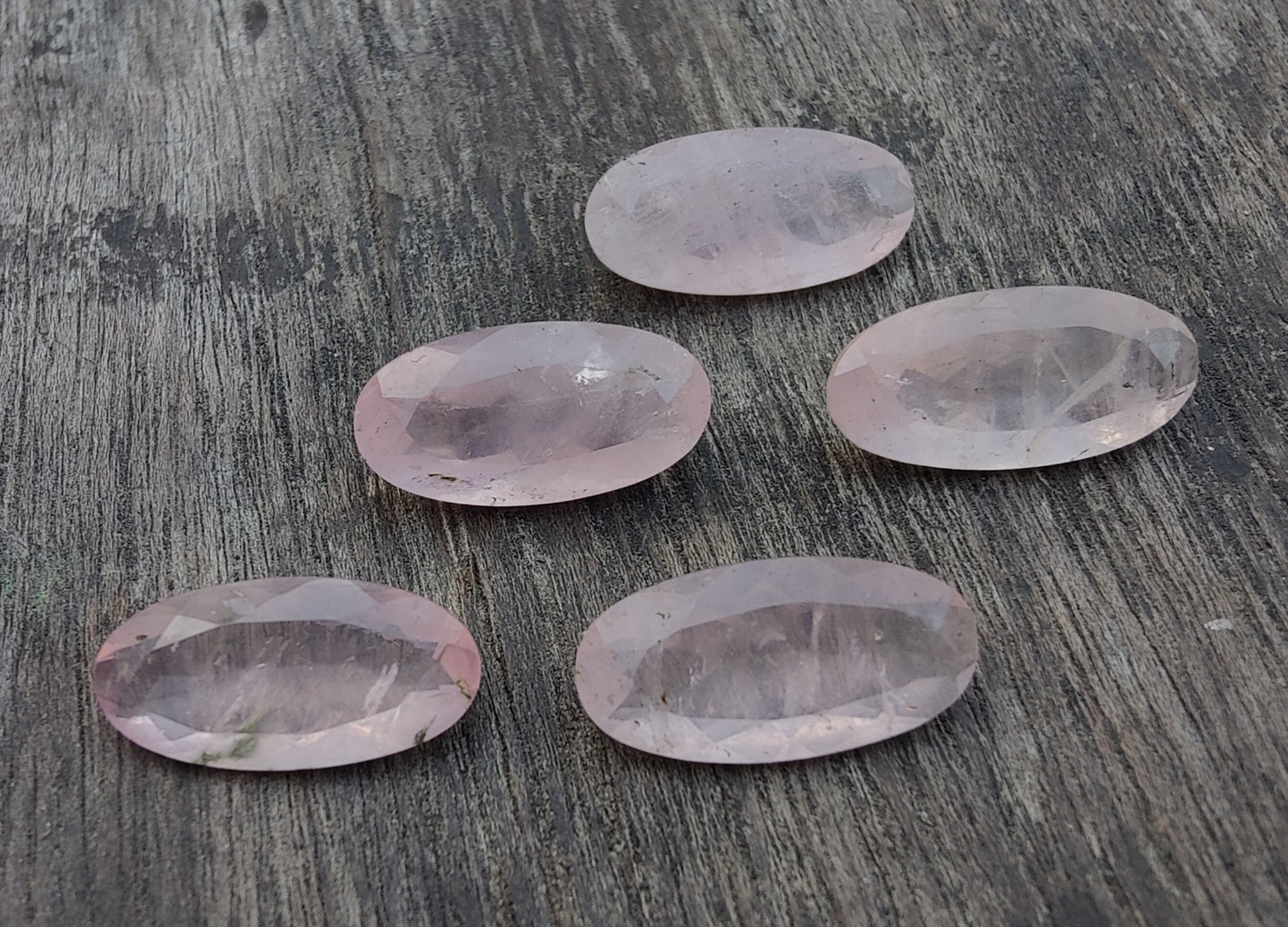 AAA+ QUALITY NATURAL ROSE QUARTZ BIG OVAL SHAPE FACETED CUT FLAT BACK CALIBRATED BEDA SHAPE GEMSTONES, ALL SIZES AVAILABLE