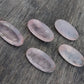 AAA+ QUALITY NATURAL ROSE QUARTZ BIG OVAL SHAPE FACETED CUT FLAT BACK CALIBRATED BEDA SHAPE GEMSTONES, ALL SIZES AVAILABLE