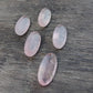AAA+ QUALITY NATURAL ROSE QUARTZ BIG OVAL SHAPE FACETED CUT FLAT BACK CALIBRATED BEDA SHAPE GEMSTONES, ALL SIZES AVAILABLE
