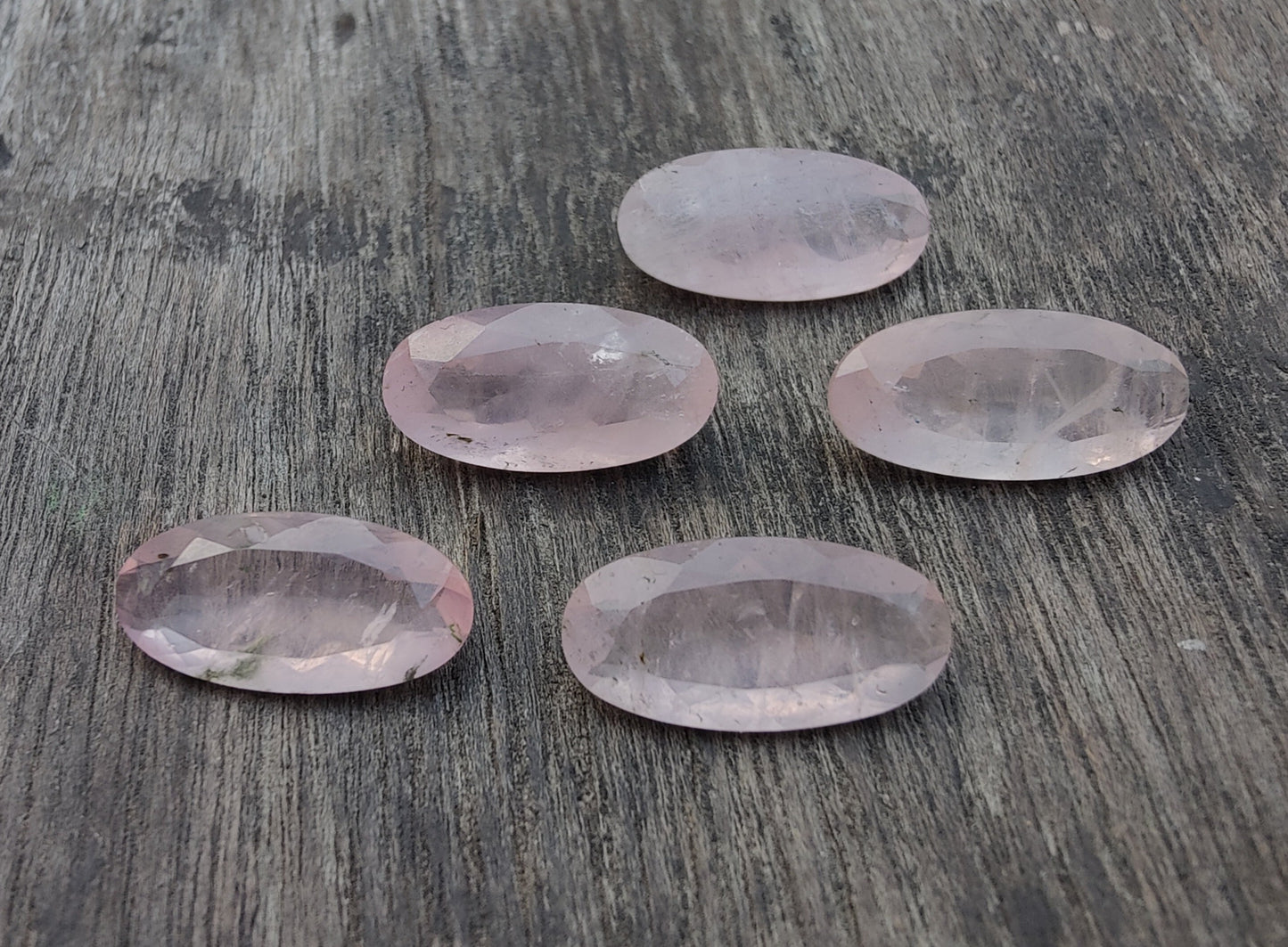 AAA+ QUALITY NATURAL ROSE QUARTZ BIG OVAL SHAPE FACETED CUT FLAT BACK CALIBRATED BEDA SHAPE GEMSTONES, ALL SIZES AVAILABLE