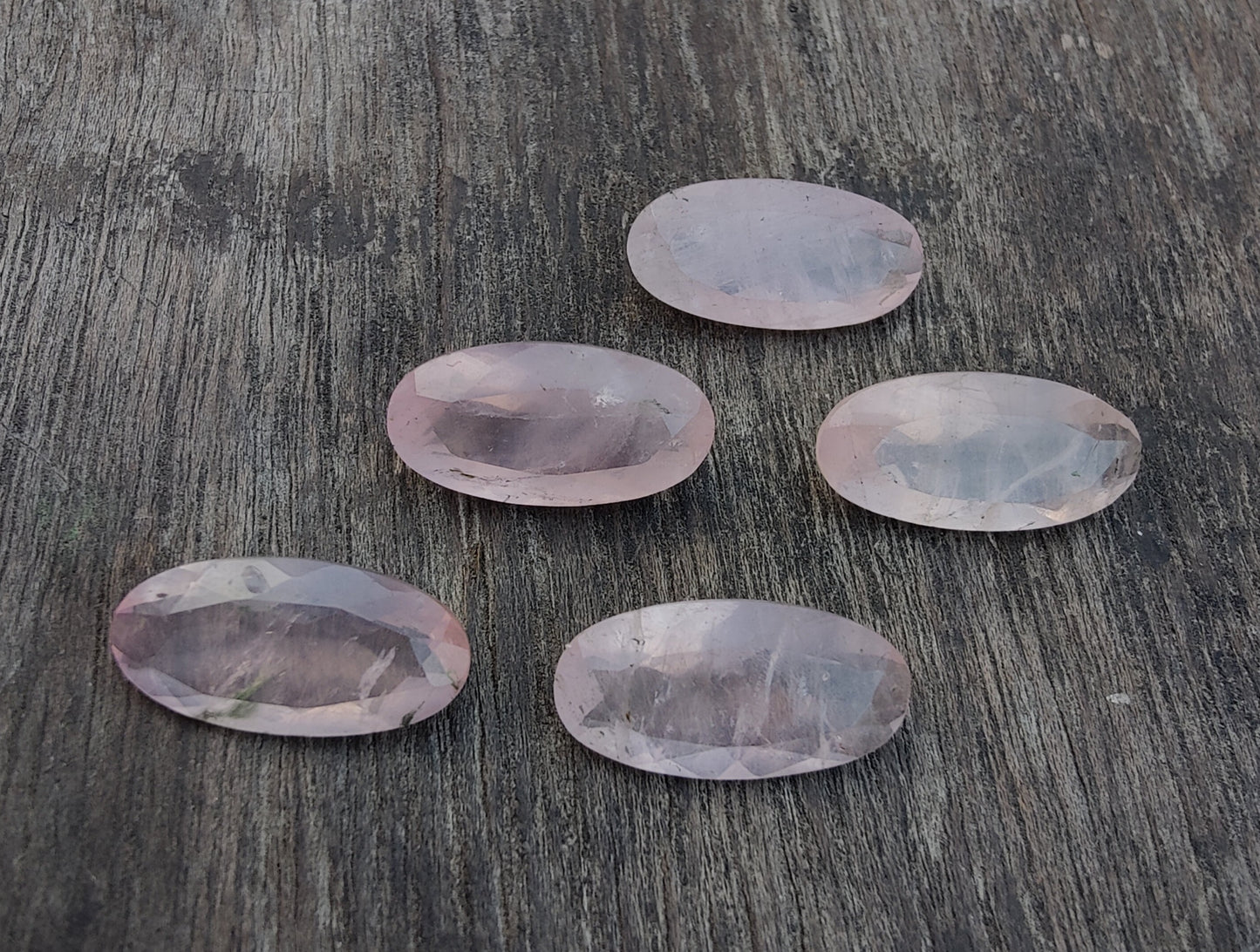AAA+ QUALITY NATURAL ROSE QUARTZ BIG OVAL SHAPE FACETED CUT FLAT BACK CALIBRATED BEDA SHAPE GEMSTONES, ALL SIZES AVAILABLE