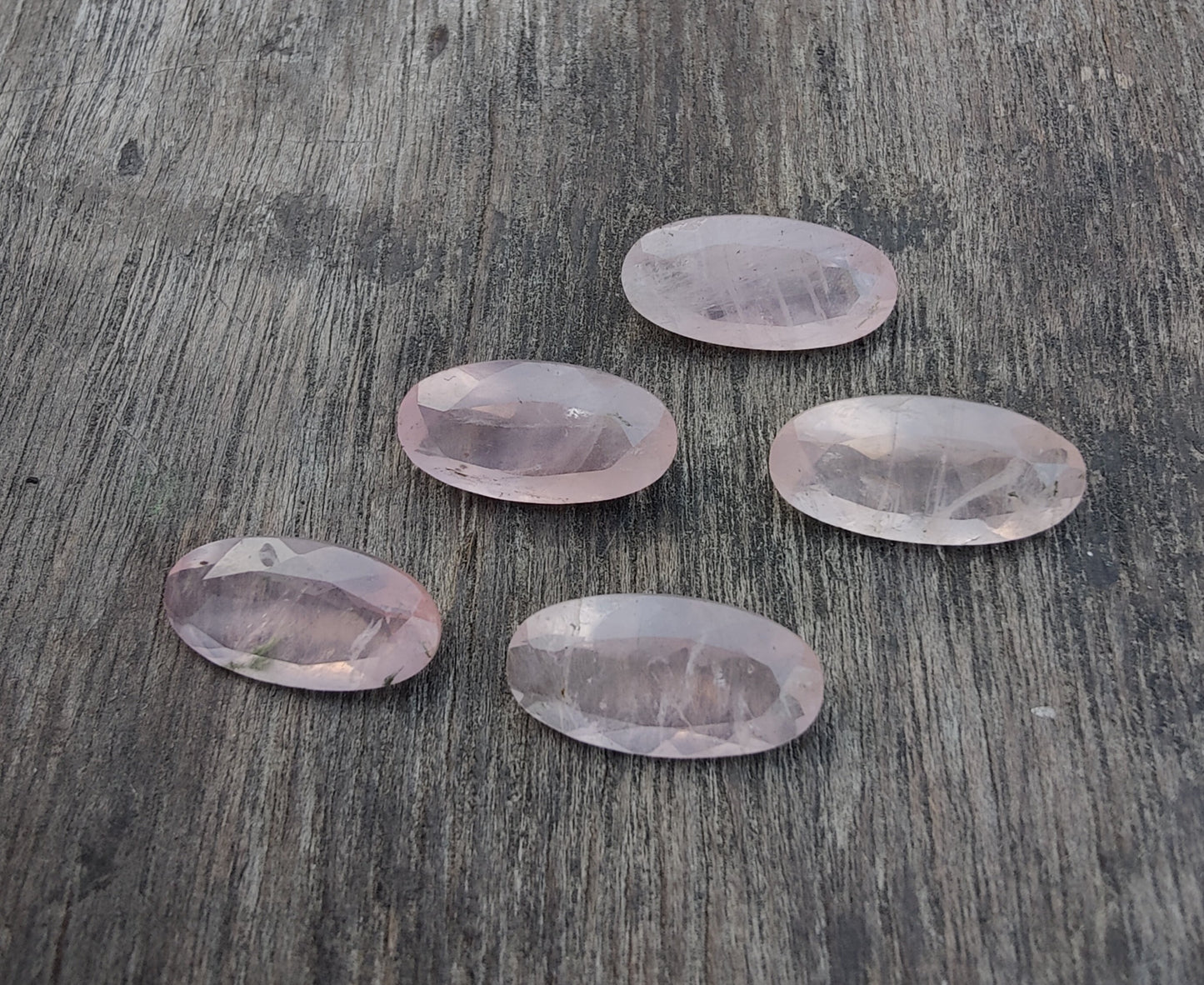 AAA+ QUALITY NATURAL ROSE QUARTZ BIG OVAL SHAPE FACETED CUT FLAT BACK CALIBRATED BEDA SHAPE GEMSTONES, ALL SIZES AVAILABLE