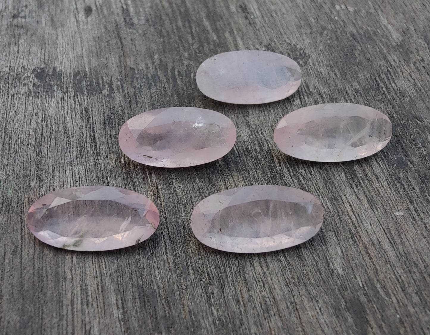 AAA+ QUALITY NATURAL ROSE QUARTZ BIG OVAL SHAPE FACETED CUT FLAT BACK CALIBRATED BEDA SHAPE GEMSTONES, ALL SIZES AVAILABLE