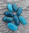 AAA+ QUALITY NATURAL NEON APATITE BIG OVAL SHAPE CABOCHON FLAT BACK CALIBRATED BEDA SHAPE GEMSTONES, ALL SIZES AVAILABLE