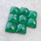 AAA+ QUALITY NATURAL GREEN ONYX SQUARE SHAPE CHECKER CUT FLAT BACK CALIBRATED GEMSTONES, ALL SIZES AVAILABLE