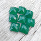 AAA+ QUALITY NATURAL GREEN ONYX SQUARE SHAPE CHECKER CUT FLAT BACK CALIBRATED GEMSTONES, ALL SIZES AVAILABLE
