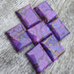 AAA+ QUALITY NATURAL PURPLE COPPER TURQUOISE RECTANGLE SHAPE CABOCHON FLAT BACK CALIBRATED LOOSE GEMSTONES, ALL SIZES AVAILABLE