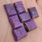 AAA+ QUALITY NATURAL PURPLE COPPER TURQUOISE RECTANGLE SHAPE CABOCHON FLAT BACK CALIBRATED LOOSE GEMSTONES, ALL SIZES AVAILABLE