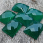 AAA+ QUALITY NATURAL GREEN ONYX RECTANGLE SHAPE CHECKER CUT FLAT BACK CALIBRATED GEMSTONES, ALL SIZES AVAILABLE