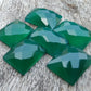 AAA+ QUALITY NATURAL GREEN ONYX RECTANGLE SHAPE CHECKER CUT FLAT BACK CALIBRATED GEMSTONES, ALL SIZES AVAILABLE