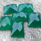 AAA+ QUALITY NATURAL GREEN ONYX RECTANGLE SHAPE CHECKER CUT FLAT BACK CALIBRATED GEMSTONES, ALL SIZES AVAILABLE