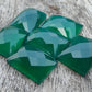 AAA+ QUALITY NATURAL GREEN ONYX RECTANGLE SHAPE CHECKER CUT FLAT BACK CALIBRATED GEMSTONES, ALL SIZES AVAILABLE