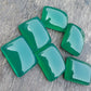 AAA+ QUALITY NATURAL GREEN ONYX RECTANGLE SHAPE CABOCHON FLAT BACK CALIBRATED GEMSTONES, ALL SIZES AVAILABLE