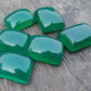 AAA+ QUALITY NATURAL GREEN ONYX RECTANGLE SHAPE CABOCHON FLAT BACK CALIBRATED GEMSTONES, ALL SIZES AVAILABLE