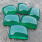 AAA+ QUALITY NATURAL GREEN ONYX RECTANGLE SHAPE CABOCHON FLAT BACK CALIBRATED GEMSTONES, ALL SIZES AVAILABLE