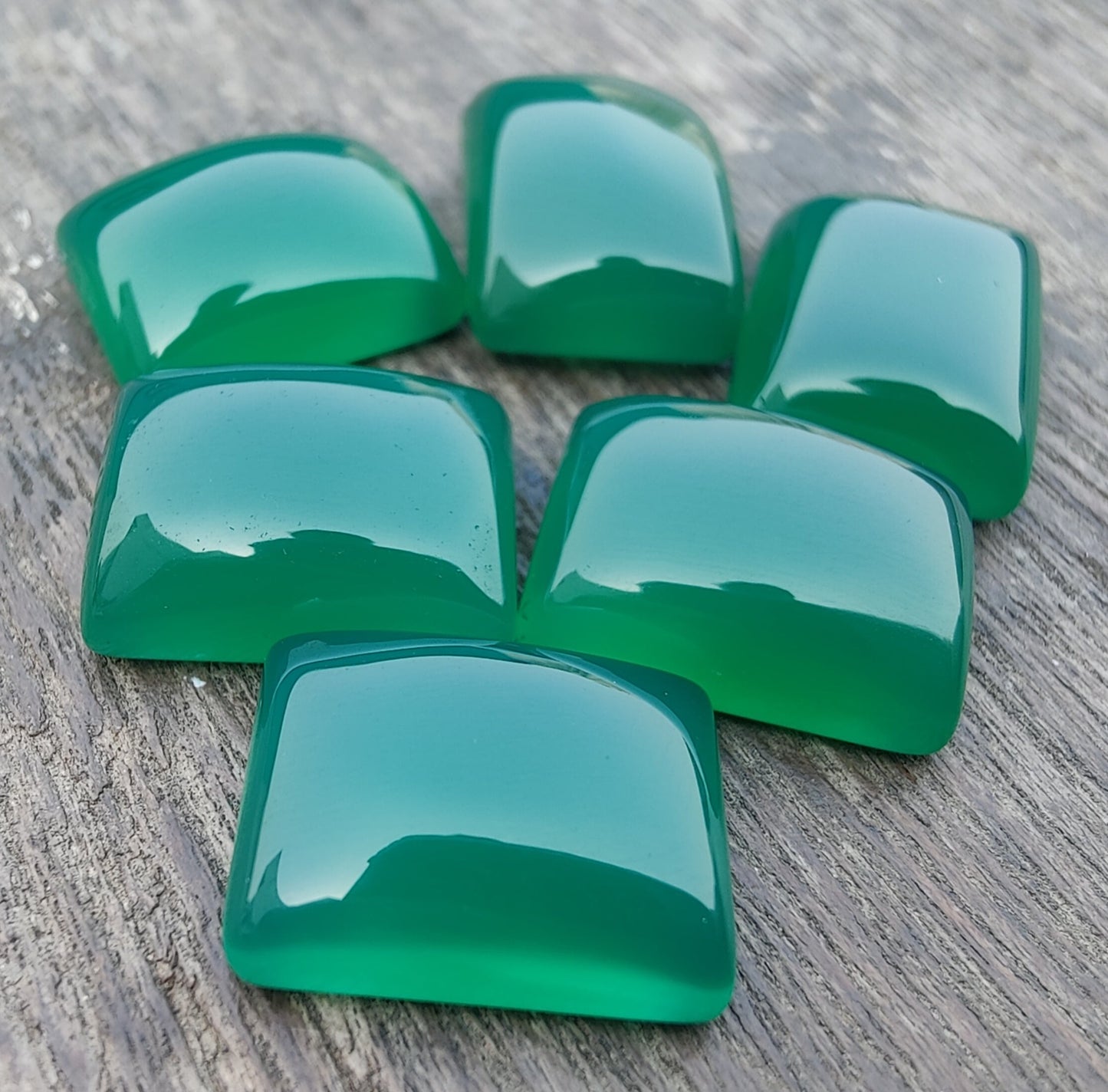 AAA+ QUALITY NATURAL GREEN ONYX RECTANGLE SHAPE CABOCHON FLAT BACK CALIBRATED GEMSTONES, ALL SIZES AVAILABLE