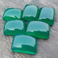 AAA+ QUALITY NATURAL GREEN ONYX RECTANGLE SHAPE CABOCHON FLAT BACK CALIBRATED GEMSTONES, ALL SIZES AVAILABLE