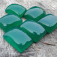 AAA+ QUALITY NATURAL GREEN ONYX RECTANGLE SHAPE CABOCHON FLAT BACK CALIBRATED GEMSTONES, ALL SIZES AVAILABLE