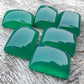AAA+ QUALITY NATURAL GREEN ONYX RECTANGLE SHAPE CABOCHON FLAT BACK CALIBRATED GEMSTONES, ALL SIZES AVAILABLE