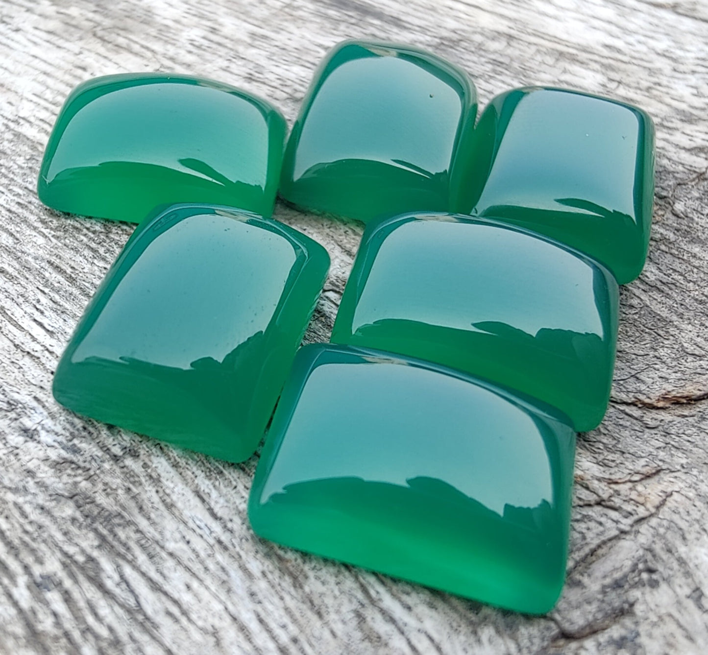 AAA+ QUALITY NATURAL GREEN ONYX RECTANGLE SHAPE CABOCHON FLAT BACK CALIBRATED GEMSTONES, ALL SIZES AVAILABLE