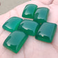 AAA+ QUALITY NATURAL GREEN ONYX RECTANGLE SHAPE CABOCHON FLAT BACK CALIBRATED GEMSTONES, ALL SIZES AVAILABLE