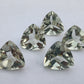 AAA+ QUALITY NATURAL GREEN AMETHYST TRILLION SHAPE FACETED CUT CALIBRATED LOOSE GEMSTONES, ALL SIZES AVAILABLE