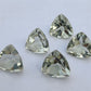 AAA+ QUALITY NATURAL GREEN AMETHYST TRILLION SHAPE FACETED CUT CALIBRATED LOOSE GEMSTONES, ALL SIZES AVAILABLE