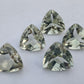 AAA+ QUALITY NATURAL GREEN AMETHYST TRILLION SHAPE FACETED CUT CALIBRATED LOOSE GEMSTONES, ALL SIZES AVAILABLE