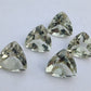 AAA+ QUALITY NATURAL GREEN AMETHYST TRILLION SHAPE FACETED CUT CALIBRATED LOOSE GEMSTONES, ALL SIZES AVAILABLE
