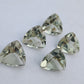 AAA+ QUALITY NATURAL GREEN AMETHYST TRILLION SHAPE FACETED CUT CALIBRATED LOOSE GEMSTONES, ALL SIZES AVAILABLE