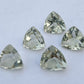 AAA+ QUALITY NATURAL GREEN AMETHYST TRILLION SHAPE FACETED CUT CALIBRATED LOOSE GEMSTONES, ALL SIZES AVAILABLE