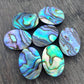 TOP QUALITY NATURAL ABALONE SHELL OVAL SHAPE CABOCHON FLAT BACK CALIBRATED WHOLESALE LOOSE GEMSTONES, ALL SIZES AVAILABLE