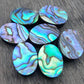 TOP QUALITY NATURAL ABALONE SHELL OVAL SHAPE CABOCHON FLAT BACK CALIBRATED WHOLESALE LOOSE GEMSTONES, ALL SIZES AVAILABLE
