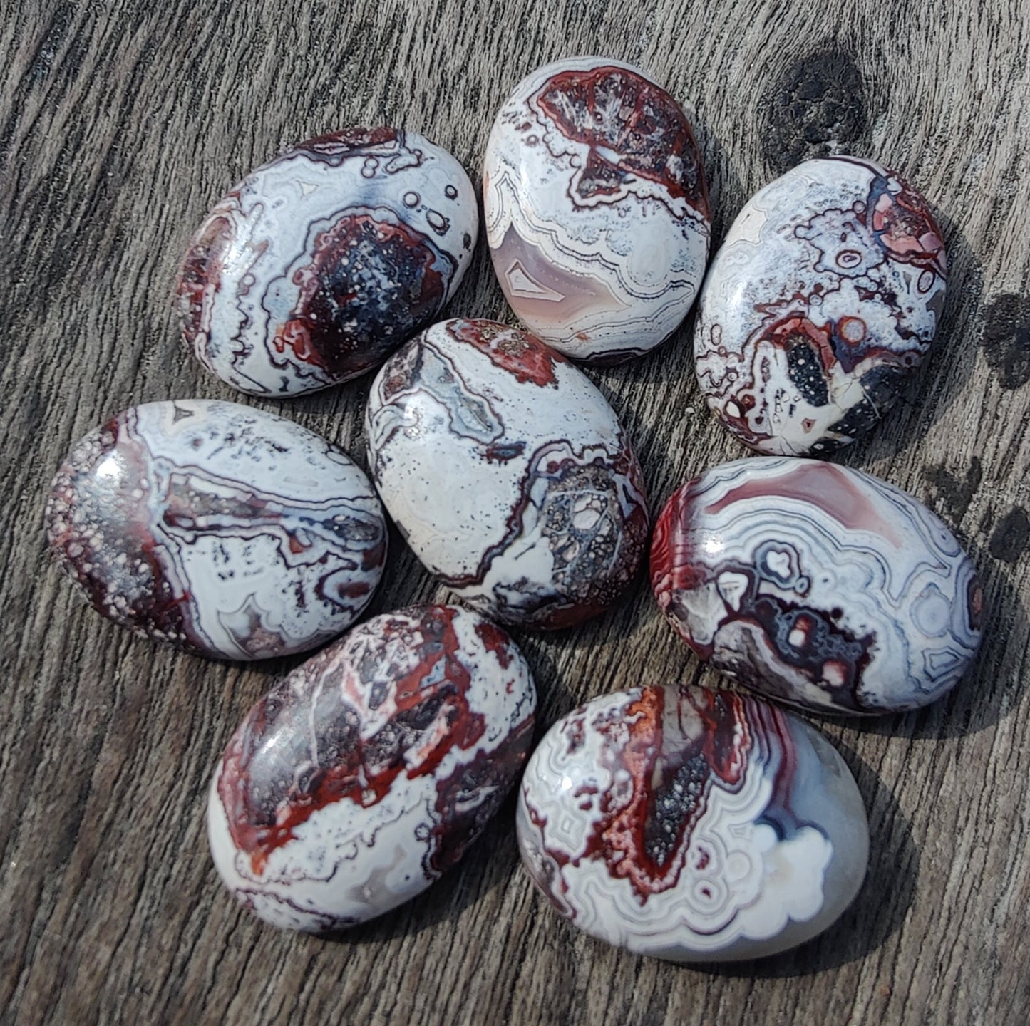 AAA+ QUALITY NATURAL CRAZY LACE AGATE OVAL SHAPE CABOCHON FLAT BACK CALIBRATED LOOSE GEMSTONES, ALL SIZES AVAILABLE