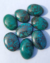 AAA+ QUALITY NATURAL CRYSOCOLLA OVAL SHAPE CABOCHON FLAT BACK CALIBRATED WHOLESALE LOOSE GEMSTONES, ALL SIZES AVAILABLE
