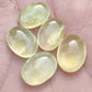 TOP QUALITY NATURAL YELLOW PREHNITE OVAL SHAPE CABOCHON FLAT BACK CALIBRATED LOOSE GEMSTONES, ALL SIZES AVAILABLE