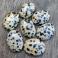 AAA+ QUALITY NATURAL DALMATIAN OVAL SHAPE CABOCHON FLAT BACK CALIBRATED WHOLESALE GEMSTONES, ALL SIZES AVAILABLE