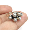 925 SOLID STERLING SILVER NATURAL PEARL GEMSTONES HANDMADE RING, ALL SIZES AVAILABLE