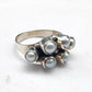 925 SOLID STERLING SILVER NATURAL PEARL GEMSTONES HANDMADE RING, ALL SIZES AVAILABLE