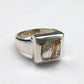 925 SOLID STERLING SILVER NATURAL GOLDEN RUTILE GEMSTONES HANDMADE RING, ALL SIZES AVAILABLE