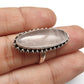 925 SOLID STERLING SILVER NATURAL ROSE QUARTZ GEMSTONES HANDMADE RING, ALL SIZES AVAILABLE