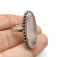 925 SOLID STERLING SILVER NATURAL ROSE QUARTZ GEMSTONES HANDMADE RING, ALL SIZES AVAILABLE