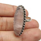 925 SOLID STERLING SILVER NATURAL ROSE QUARTZ GEMSTONES HANDMADE RING, ALL SIZES AVAILABLE