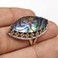 925 SOLID STERLING SILVER NATURAL ABALONE SHELL GEMSTONES HANDMADE RING, ALL SIZES AVAILABLE