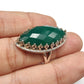 925 SOLID STERLING SILVER NATURAL GREEN ONYX GEMSTONES HANDMADE RING, ALL SIZES AVAILABLE