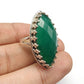 925 SOLID STERLING SILVER NATURAL GREEN ONYX GEMSTONES HANDMADE RING, ALL SIZES AVAILABLE