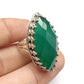 925 SOLID STERLING SILVER NATURAL GREEN ONYX GEMSTONES HANDMADE RING, ALL SIZES AVAILABLE