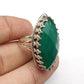 925 SOLID STERLING SILVER NATURAL GREEN ONYX GEMSTONES HANDMADE RING, ALL SIZES AVAILABLE