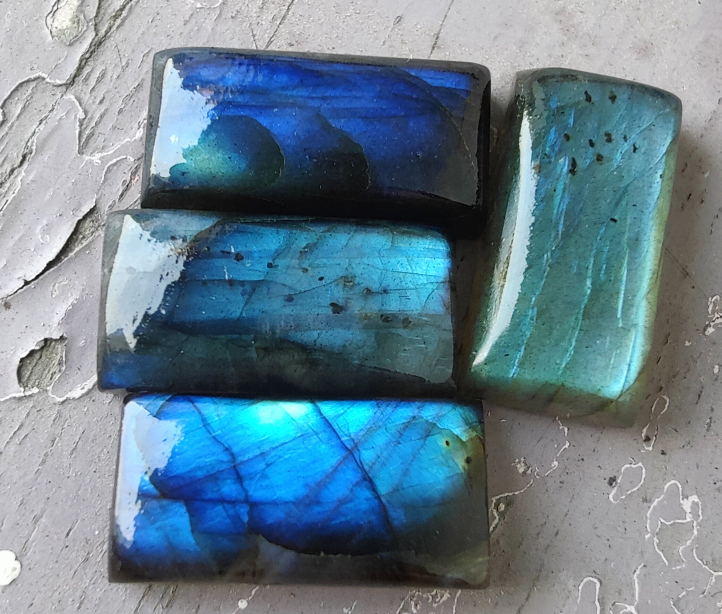 Top Quality Natural Labradorite Big Cushion Shape Cabochon Flat Back Calibrated Shape Wholesale Gemstones, All Sizes Available